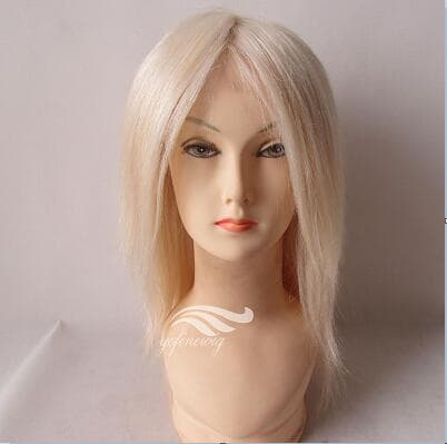 Hand made Human Hair Lace front White Hair Wigs Manufacturer
